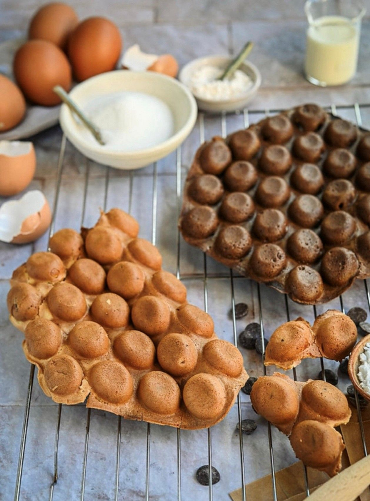 Onze Bubble Wafels gevonden na jarenlang proeven, testen en zoeken.